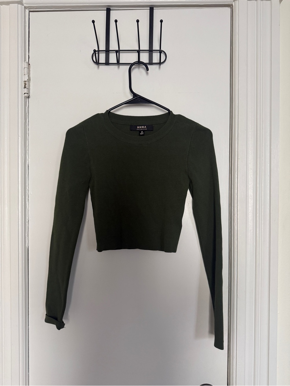 Crop long sleeve top